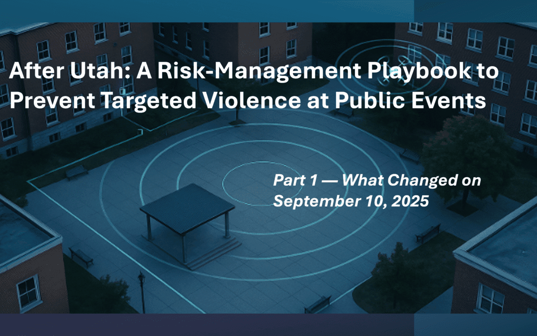 After Utah, Part 1: What Changed on September 10 and What Must Change Now